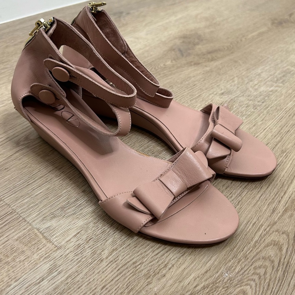Red Valentino Pink Heeled Bow Sandal 37/7